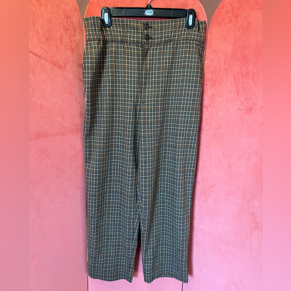 Madewell Plaid Paperbag Pants | Size 4